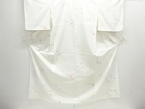 未使用品　駒絽枝花模様小紋着物